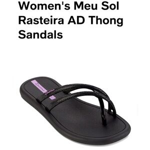 BNWT WOMEN’S IPANEMA MEU SOL RASTEIRA AD X SHAKIRA BLACK COMFORT THONG SANDALS